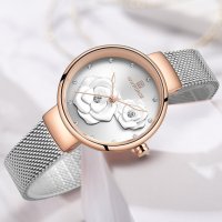 Дамски часовник Naviforce Crystal Watch, Златист / Сребрист, снимка 3 - Дамски - 40246365