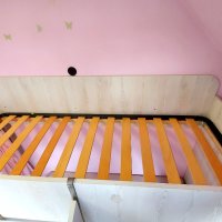 Двуетажно детско легло с гардероб+завеси.Единично+кът за игра или бюро, снимка 6 - Спални и легла - 43084925