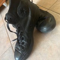 Черни кожени кецове Converse, снимка 1 - Кецове - 43014708