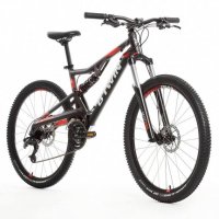 ROCKRIDER ST 520S Full Suspension Mountain Bike - 27.5",черно-червено, снимка 9 - Велосипеди - 37335080