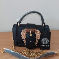 Луксозна Черна чанта Versace кодSG81P, снимка 2 - Чанти - 43981170