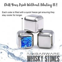 Кубчета за Изстудяване Whiskey Stones Метални Камъни за Уиски Whisky Stones Охладителни Форми за Лед, снимка 2 - Сервизи - 37401451