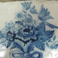 1640г.Антик 17c dutch delft tile mayolica Polychrome Flowers, снимка 2 - Антикварни и старинни предмети - 37030465