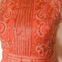 Нова  рокля с мъниста цвят праскова TFNC London, снимка 6 - Рокли - 28302452