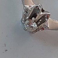 Дамски златен 18к пръстен с брилянт 0.20 карата/злато 750/, снимка 7 - Пръстени - 38518932