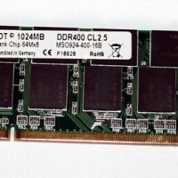 РАМ памет 1GB DDR1SDRAM 333MHz MDT M924-400-16B CL2.5, снимка 1 - RAM памет - 28464926