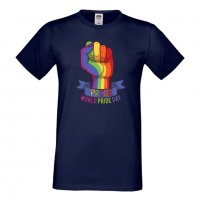 Мъжка тениска Pride World Day multicolor Прайд,Празник.Повод,Изненада, снимка 8 - Тениски - 37105142