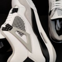 Нови Оригинални Обувки Nike Air Jordan Retro 4 Military White Black Бели Маратонки Кецове Размер 42 , снимка 7 - Кецове - 39713455