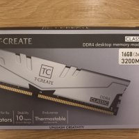 Team Group 16 GB (2x8) DDR 4 RAM 3200MHz T-CREATE рам памет, снимка 4 - RAM памет - 43391008