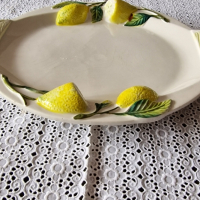 Изключително красива висококачествена чиния/плато за сервиране с релеф/Ръчно изработено в Италия, снимка 3 - Антикварни и старинни предмети - 44879871