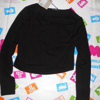 Нов Дамски Топ Блуза с дълги ръкави! Отворено Деколте р-р ХЛ, снимка 2 - Блузи с дълъг ръкав и пуловери - 43223358