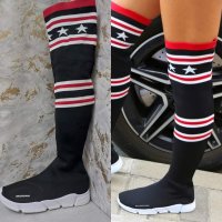 Balenciaga boots 👢 дамски чизми ластичен чорап , снимка 2 - Дамски ботуши - 43522477