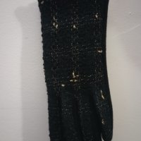 Черни дамски ръкавици Златист Акцент, снимка 1 - Ръкавици - 43735112