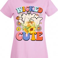 Дамска тениска Wicked cute,Halloween,Хелоуин,Празник,Забавление,Изненада,Обичаи,, снимка 10 - Тениски - 38154530