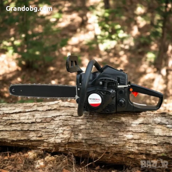 Немска Бензинова Резачка за Дърва 50см WerkBull 72куб 4,5кс + две вериги и пила за точене, снимка 1
