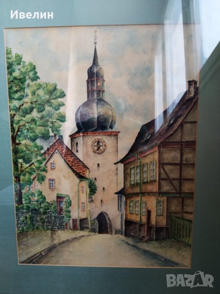 стара картина-пейзаж, снимка 1