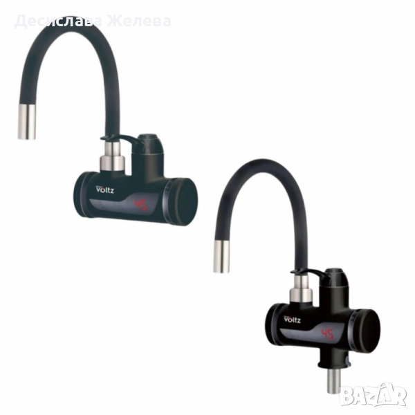 Voltz нагревател за вода 3300W, черен, стенен/плот, снимка 1