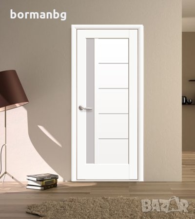 Борман Интериорна врата стъкло Грета бяла , снимка 1