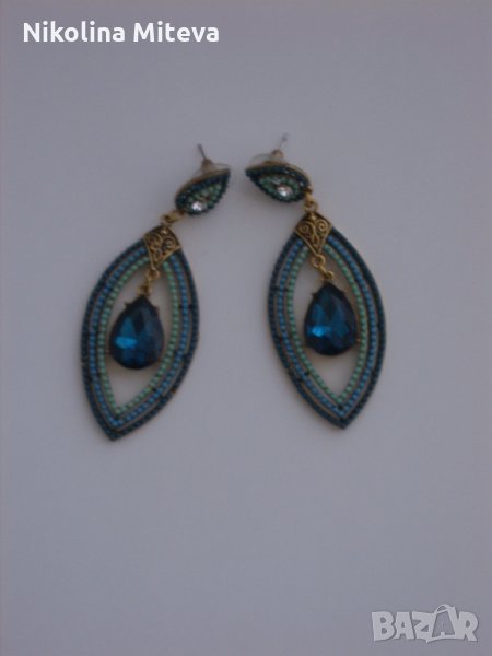 Обеци в синьо, снимка 1