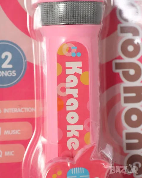 Детски караоке микрофон за момиче с 12 песни, снимка 1