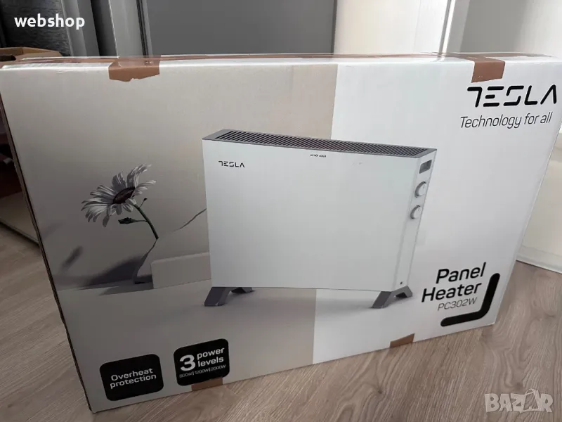 Електрически Конвектор Tesla PC302W, 2000 W, Регулируем термостат , Защита от преобръщане, снимка 1