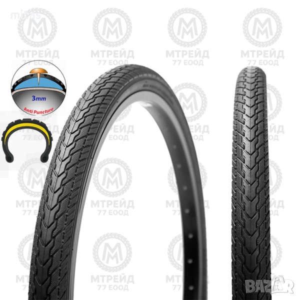 Въшна гума за велосипед WEDGE (26 x 1.75), Защита от спукване - 3mm, снимка 1