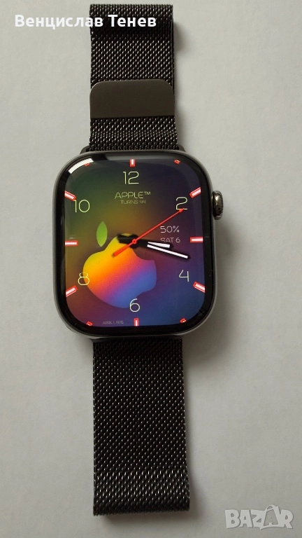 Apple Watch GPS + Cellular , цвят метално сиво, каишка метален графит с оригинална кутия, снимка 1