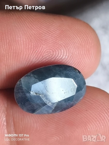 сапфир- цвят метличина- 17.90 ct, снимка 1
