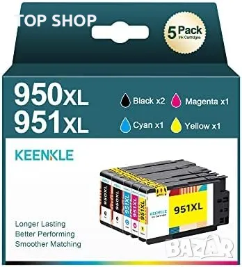 Нов Комплект 5 броя тонер касети мастило офис принтер Officejet Pro, снимка 1