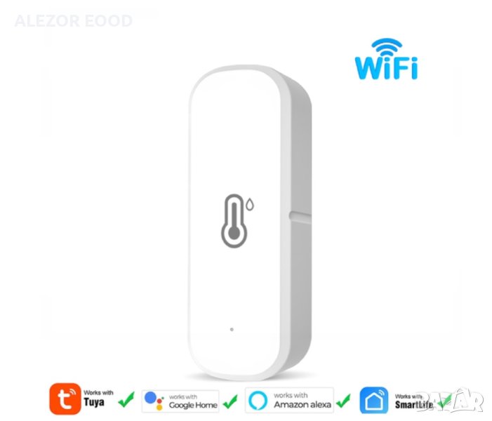 Wi-Fi smart сензор за влажност и температура, -20 - +60С, RH 0 - 100%, 20214250, снимка 1