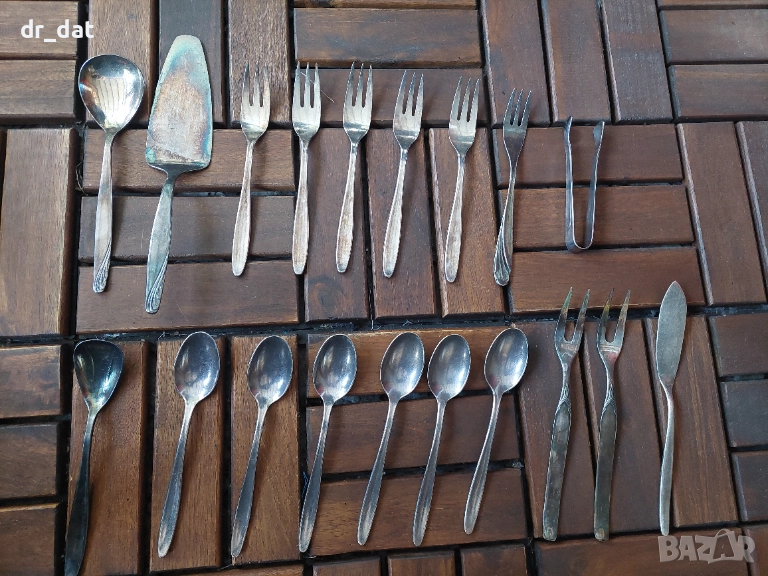 Комплект посребрени прибори, снимка 1