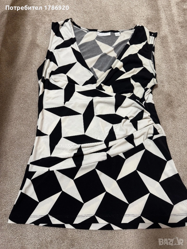 Стилен потник с 3D геометричен принт New York & Company, снимка 1