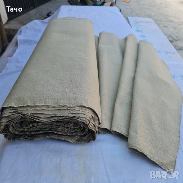 Дебел брезент, натурален, снимка 1