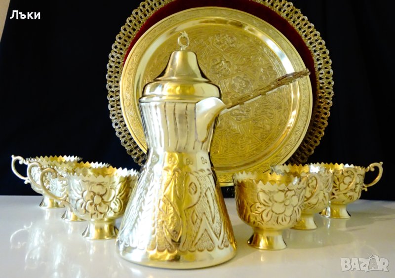 Бронзов сервиз за кафе,арабски. , снимка 1
