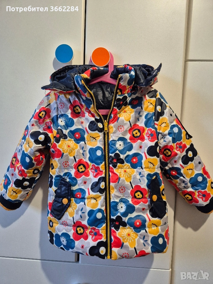 Двулицево зимно яке Boboli 98 / 3години, снимка 1