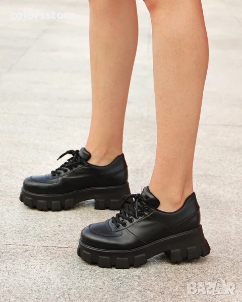 Равни обувки - черна кожа - DTV88

, снимка 1