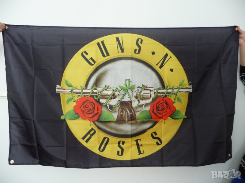 Guns N' Roses знаме флаг Гънс енд Роузес Хард рок Аксел Слаш, снимка 1