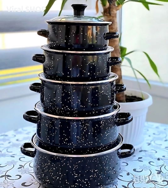 Комплект от 5 броя тенджери за домашна и професионална употреба 16/18/20/22/24см, снимка 1