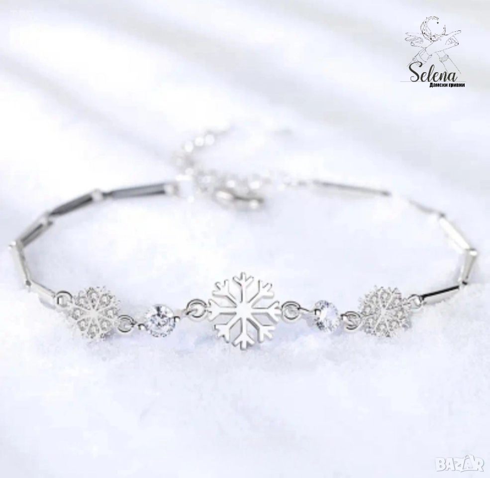 Гривна от медицинска стомана „Снежинка“, снимка 1