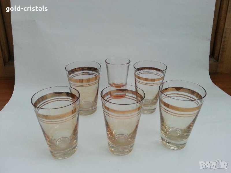 Ретро стъклени чашки, снимка 1