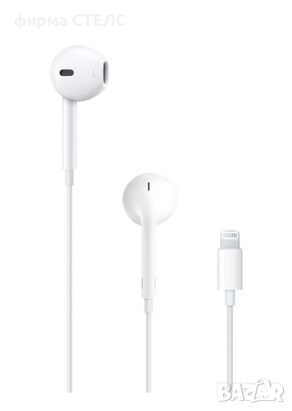 Стерео слушалки с микрофон за iPhone, Lightning жак, EarPods, снимка 1