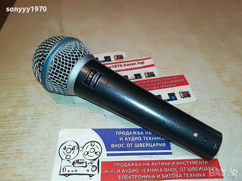 SHURE BETA58A BLUE-ПРОФИ МИКРОФОН БЕЗ БУТОН 3004231849, снимка 1