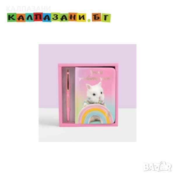 A6 Тефтерче с химикал в кутия, Зайчето Бъни, 120 страници 6480, снимка 1