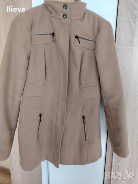 Дамско бежаво палто , снимка 1