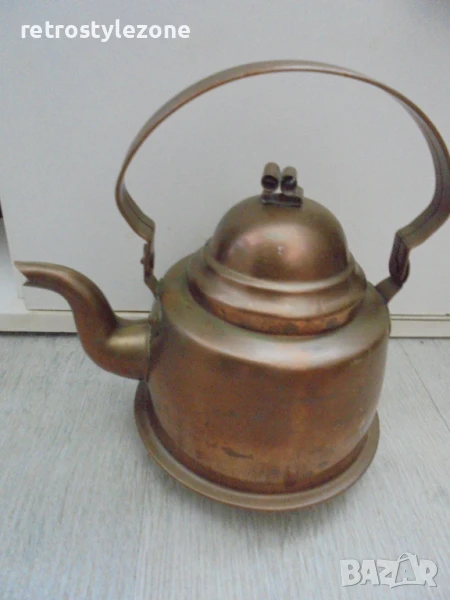 № 8177 стар метален / меден чайник   , снимка 1