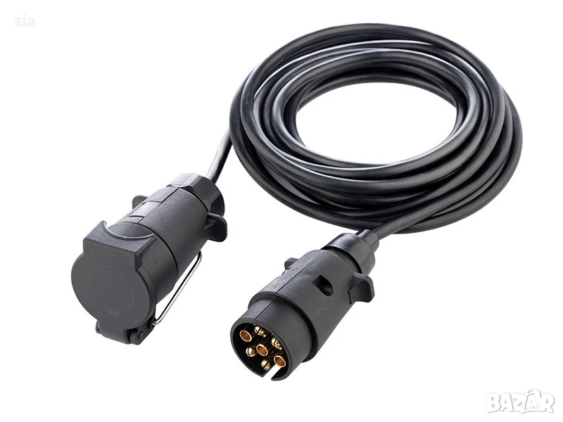 Букса за ремарке с кабел, 5м. кабел за каравана, 7 пина, снимка 1