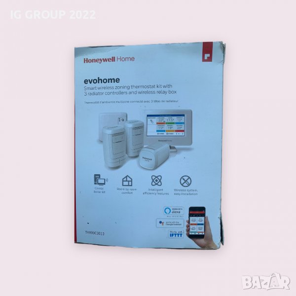 Honeywell Home THR99C3013 Evohome Wi-Fi интелигентен термостат с релеен модул, управление на бойлера, снимка 1