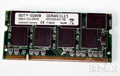 РАМ памет 1GB DDR1SDRAM 333MHz MDT M924-400-16B CL2.5, снимка 1