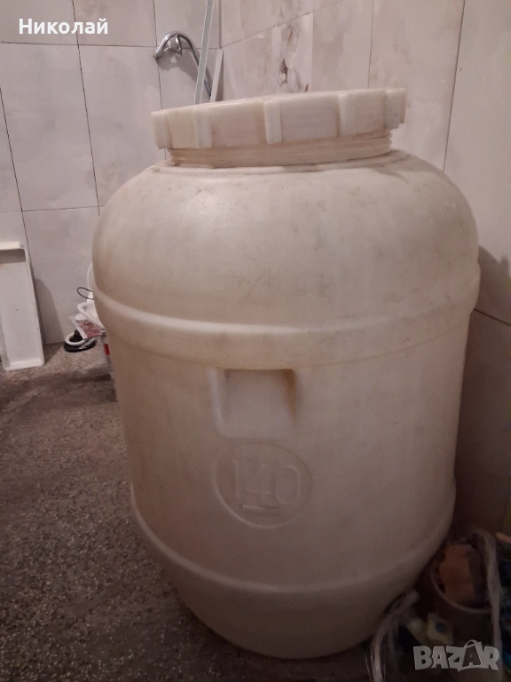 Бидон пластмасов 140лт., снимка 1