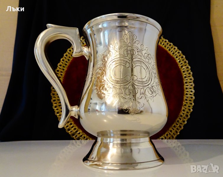 Английски бронзов бокал,халба,чаша,барок. , снимка 1